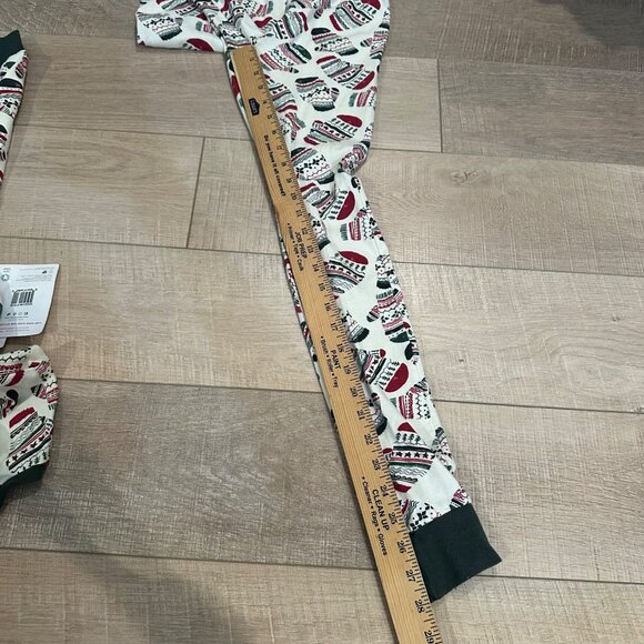 BURTS BEES BABYS WOMENS XS MITTEN RED AND GREEN ORGANIC COTTON PAJAMAS - Picture 11 of 12